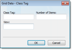 Web Studio Help dialog objectproperties grid datasources classtag Data dialog