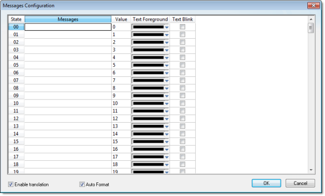 Web Studio Help dialog objectproperties listbox messages List Box object