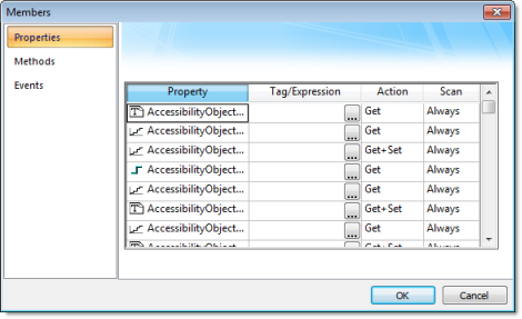 Web Studio Help dialog objectproperties netcontrol members properties .NET Control object