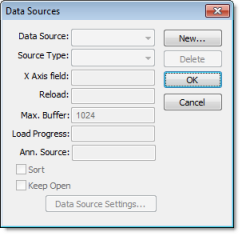 Web Studio Help dialog objectproperties trendcontrol datasources Data Sources