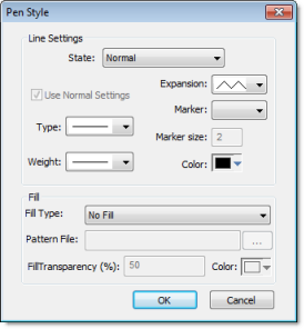 Web Studio Help dialog objectproperties trendcontrol points penstyle Pen Style