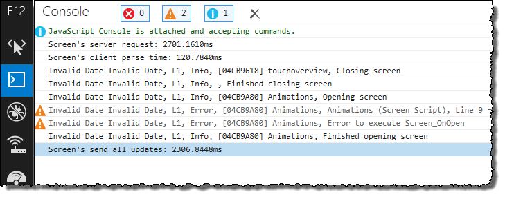 Web Studio Help illus mobileaccess logging example Use the activity log