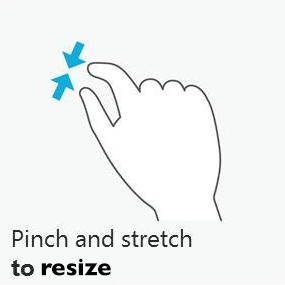 Web Studio Help illus multitouch gesture resize …in Animations