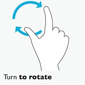 Web Studio Help illus multitouch gesture rotate …in Animations