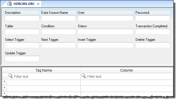 Web Studio Help worksheet tasks odbc ODBC