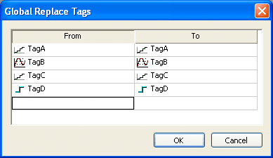 Global Replace Web Studio Help dialog global replace tags Global Replace