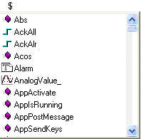 Web Studio Help tech0434 VBScript Editor IntelliSense