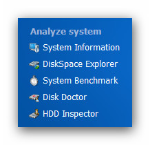 WinOptimizer wo9 analyzesystem Functions at a glance