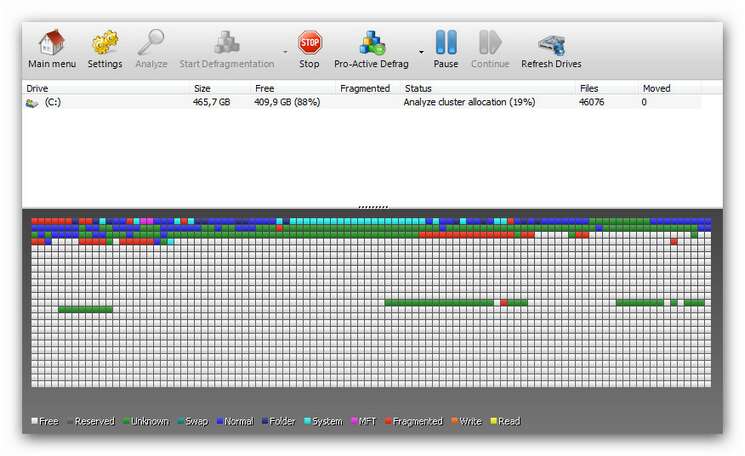 WinOptimizer wo9 defrag defrag.zoom85 Defrag 3