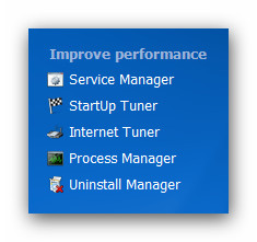 WinOptimizer wo9 improve%20performance Functions at a glance