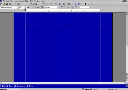 WordPerfect Office blue screen all displayed Customizing the Classic mode display options