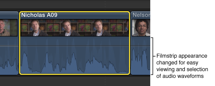 Filmstrip expanded in Timeline