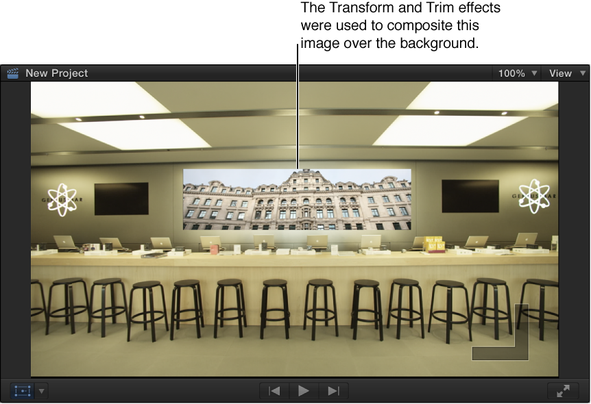 Viewer showing composited image