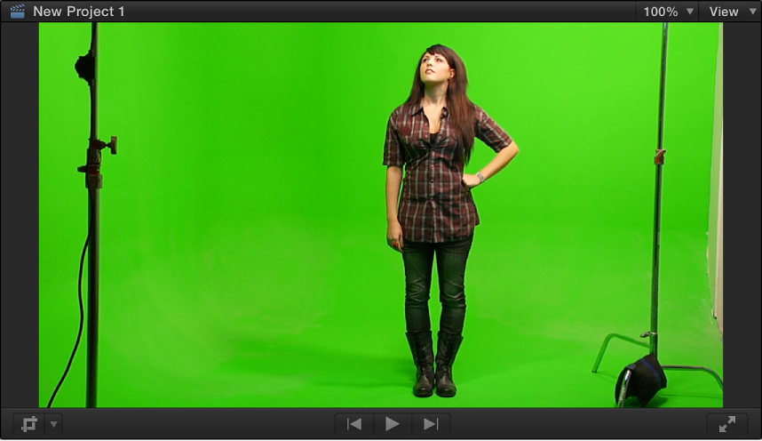 Viewer showing chroma key foreground video