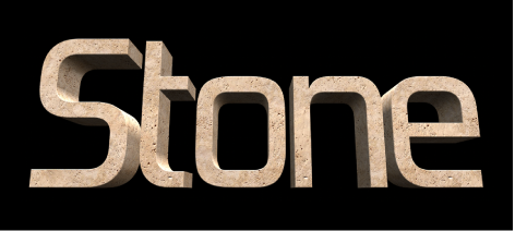 3D text in Viewer with Stone substance applied