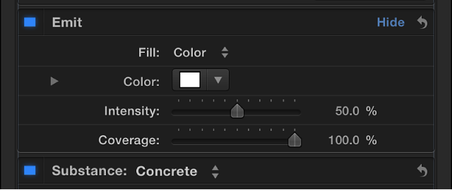 3D Text Inspector showing Emit controls