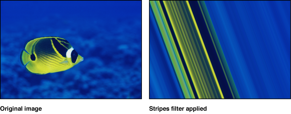 Canvas mit dem Effekt des Filters „Streifen“