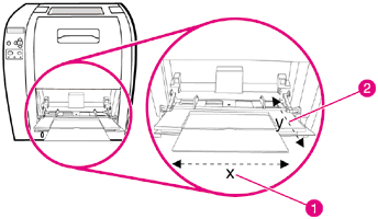 HP 3550 3700 t1 dimensions Fach 1 – benutzerdefiniertes Papier