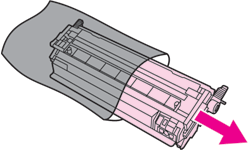 HP Color Laserjet 2605 y open cartridge لتغيير خرطوشة الطباعة