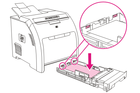 HP color laserjet 2700 bgu st06 การใส่ถาด 2