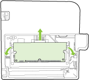 HP Color Laserjet CP2020 owl dimmremove Инсталиране на памет и DIMM модули за шрифтове