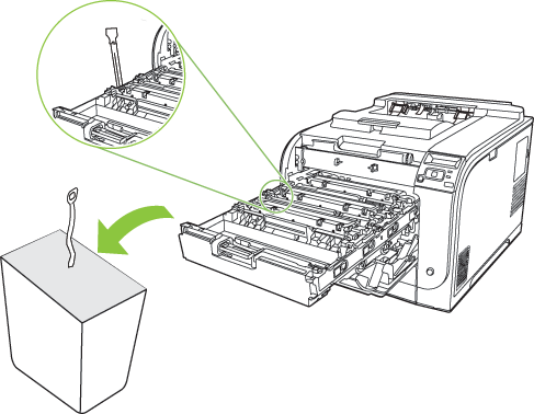 HP Color Laserjet CP2020 owl sealingtape Tulostuskasettien vaihtaminen