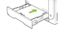 HP Color Laserjet CP2020 load tray 02 Popieriaus ir spausdinimo medžiagos įdėjimas