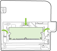 HP Color Laserjet CP2020 owl dimminsert2 Cài đặt bộ nhớ và font DIMM