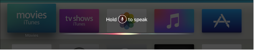 Home screen showing Siri prompt