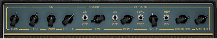 Figure. Amp Designer showing amp controls