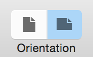 Orientation buttons in toolbar