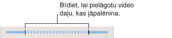 Velkot abus galus, norādiet videoklipa sadaļu, kas jāatskaņo palēnināti.