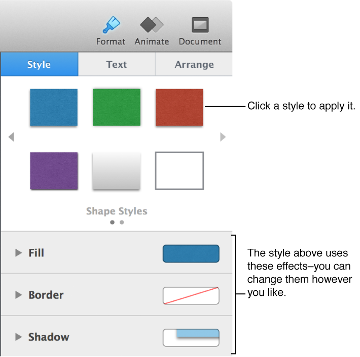 Main window with format inspector open