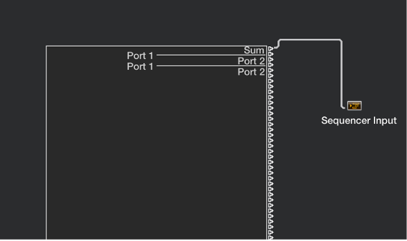 Figure. Physical and Sequencer Input objects in the Environment window.