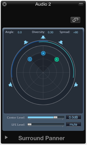 Figure. Stereo to Surround Panner window.