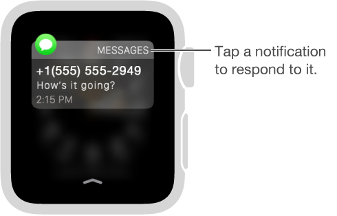 Tap a notification to respond to it.